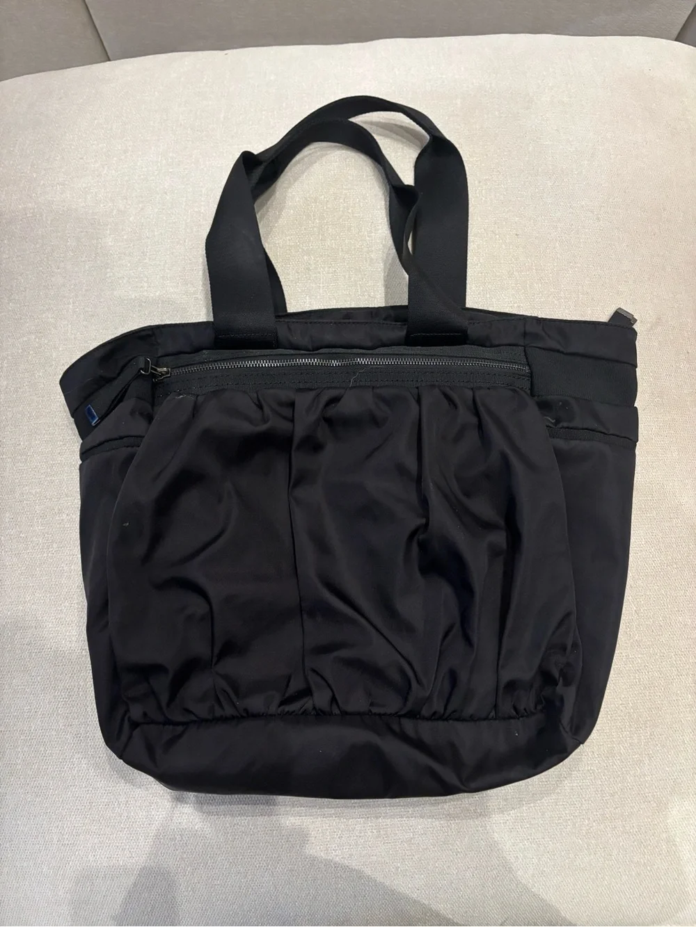 Athleta Black Tote Bag with Top Handles